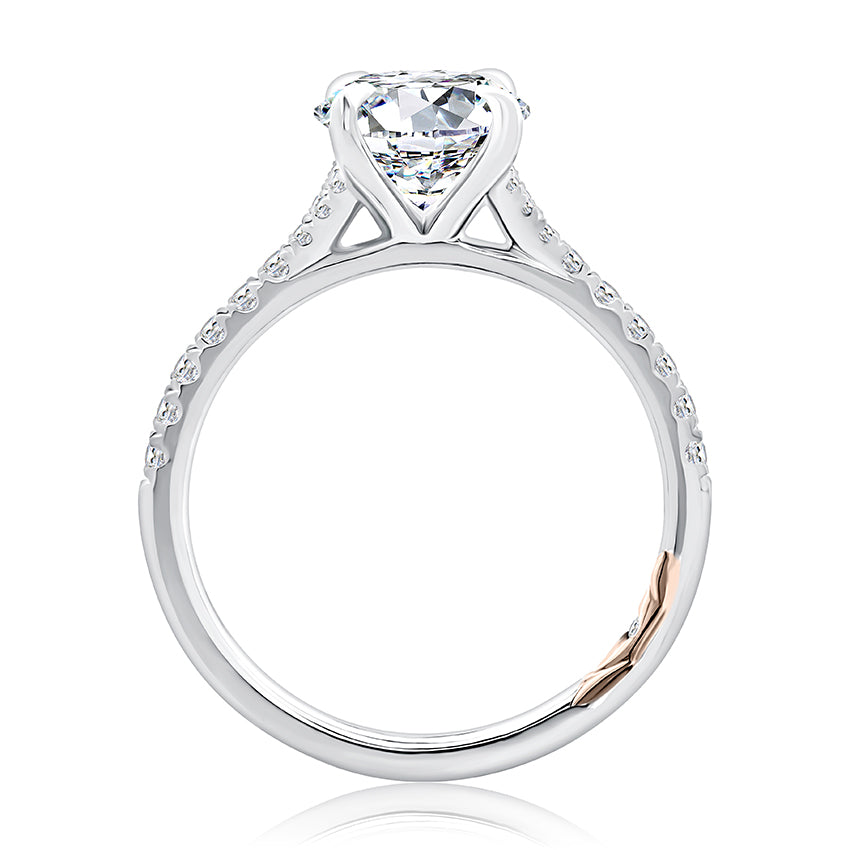 14K white gold diamond engagement ring.