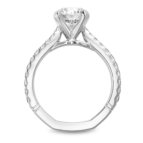 Side Stone Natural Diamond Semi-Mount Engagement R