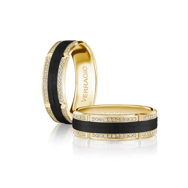 Verragio Men's Natural Diamond Band in 14 Karat Wh