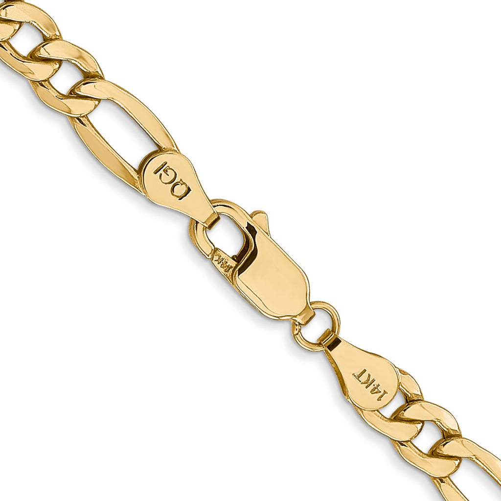 14K Yellow Gold Figaro Chain Clasp Detail