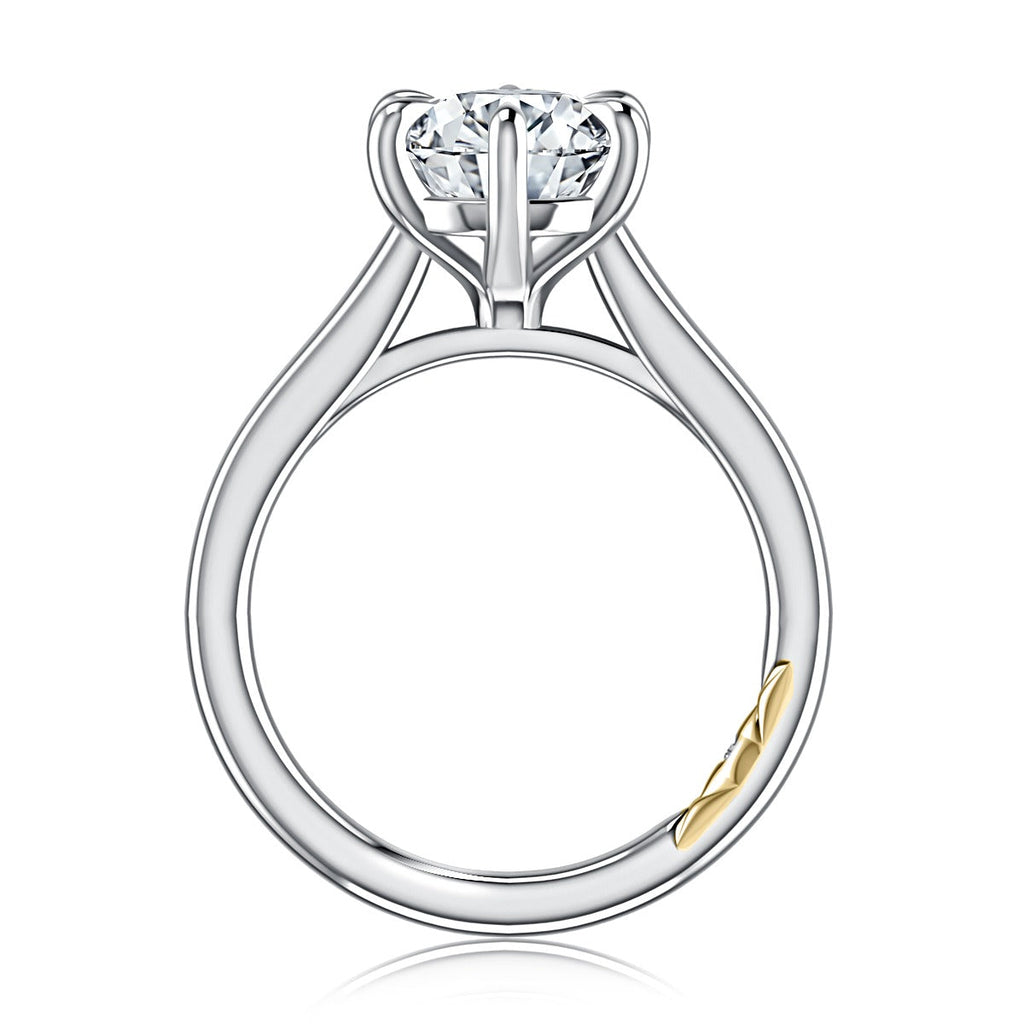 14K white gold solitaire engagement ring.