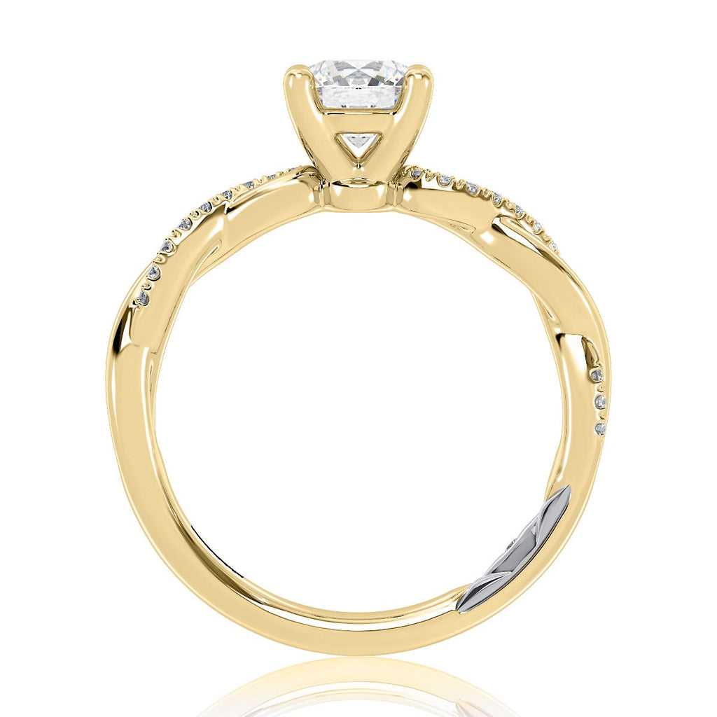 A. Jaffe Side Stone Natural Diamond Semi-Mount Eng