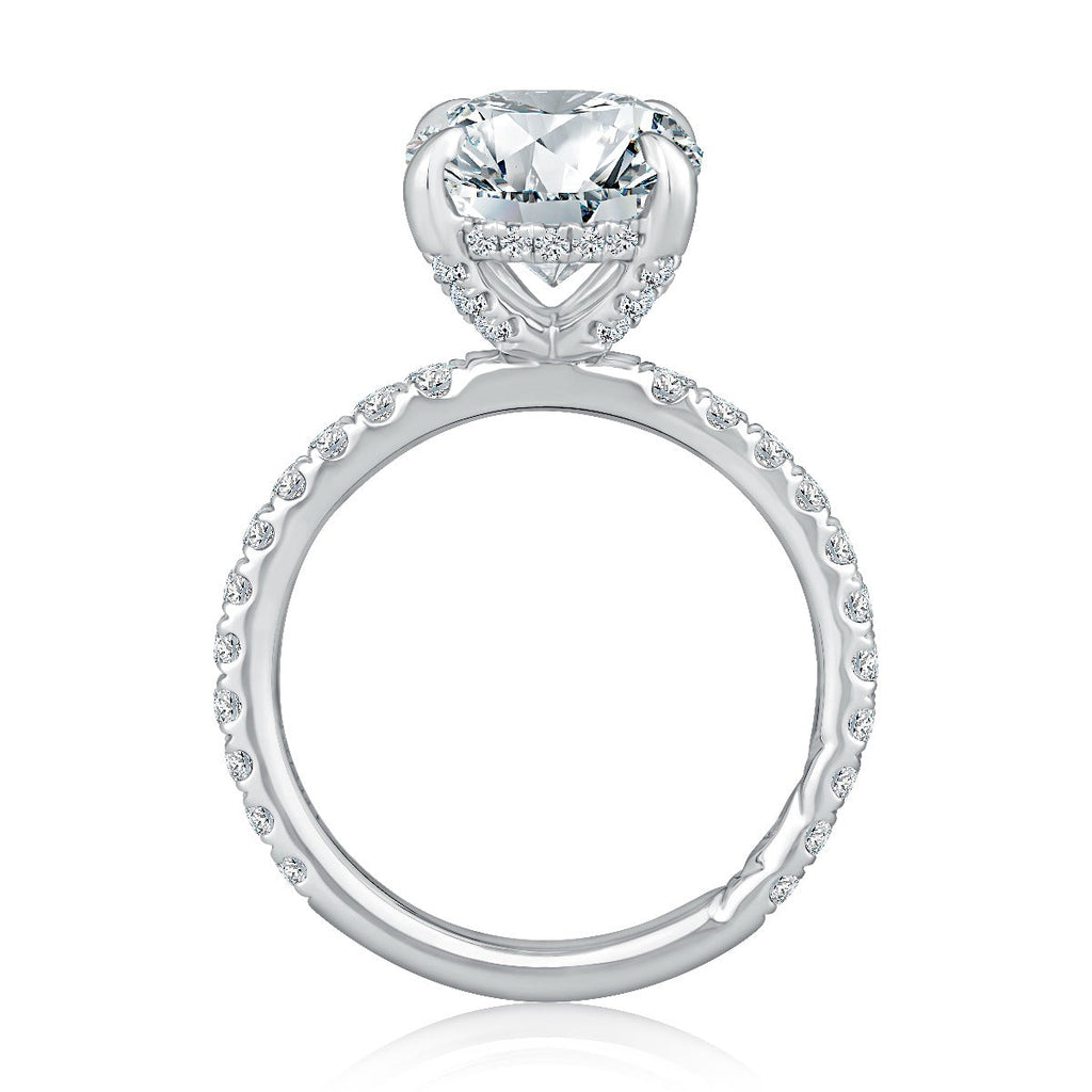 14K white gold diamond engagement ring.