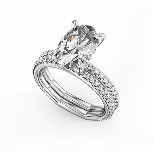 Noam Carver Hidden Accent Side Stone Natural Diamo