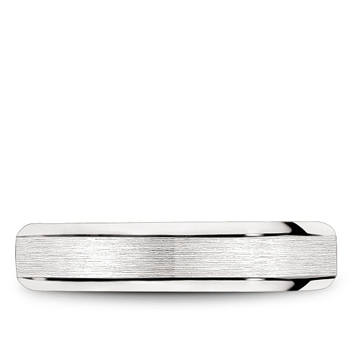 14K white gold band, polished satin finish.