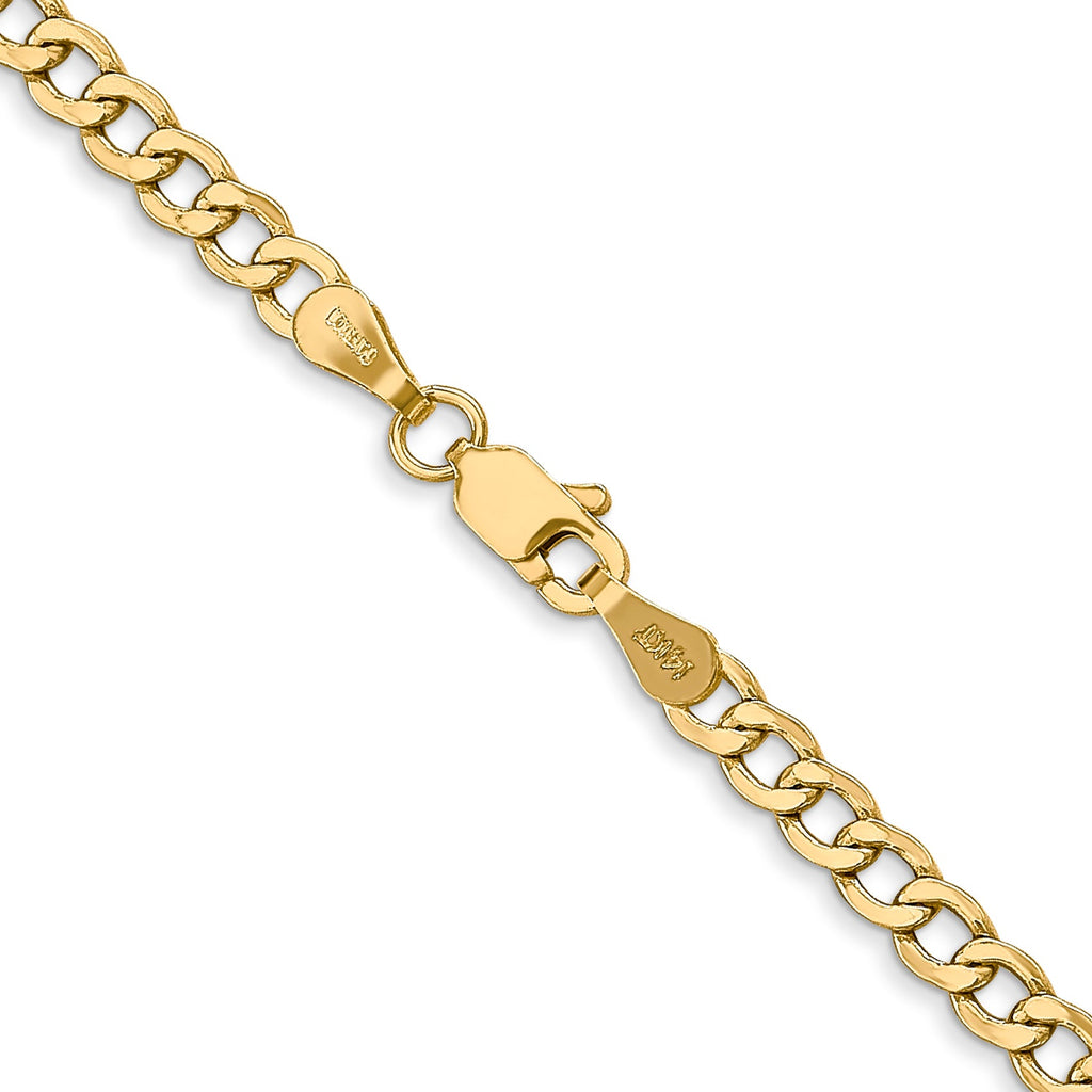 14K Yellow Gold Curb Chain, Lobster Clasp