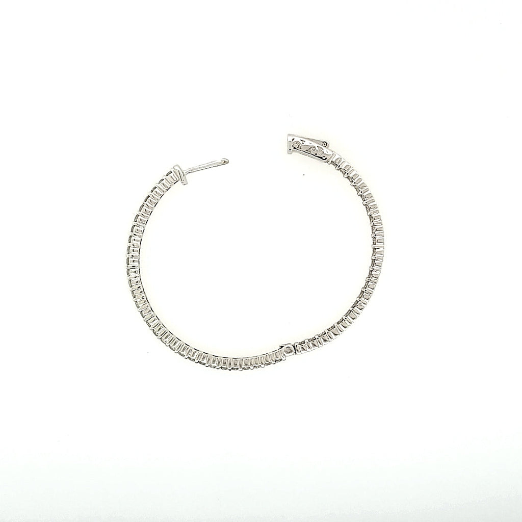 ReMARKable Designs Large Hoop Natural Diamond Earr