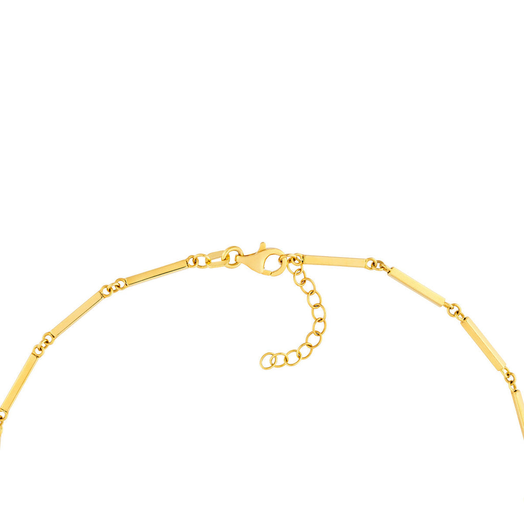 14K yellow gold ankle bracelet, lobster clasp.