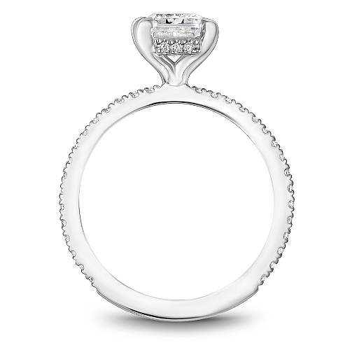 14K white gold ring with diamonds.