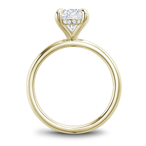 14K yellow gold solitaire diamond ring