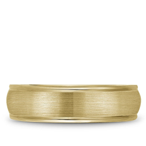 14K yellow gold band, polished satin finish.