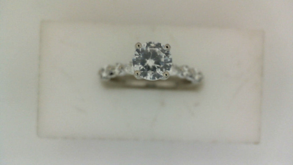 14K White Gold Diamond Semi-Mount Ring