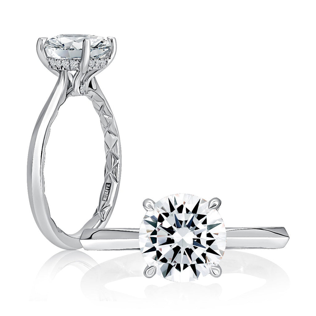 14K white gold diamond engagement ring.