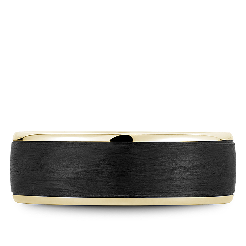 Carbon fiber band with black-yellow gold accents.