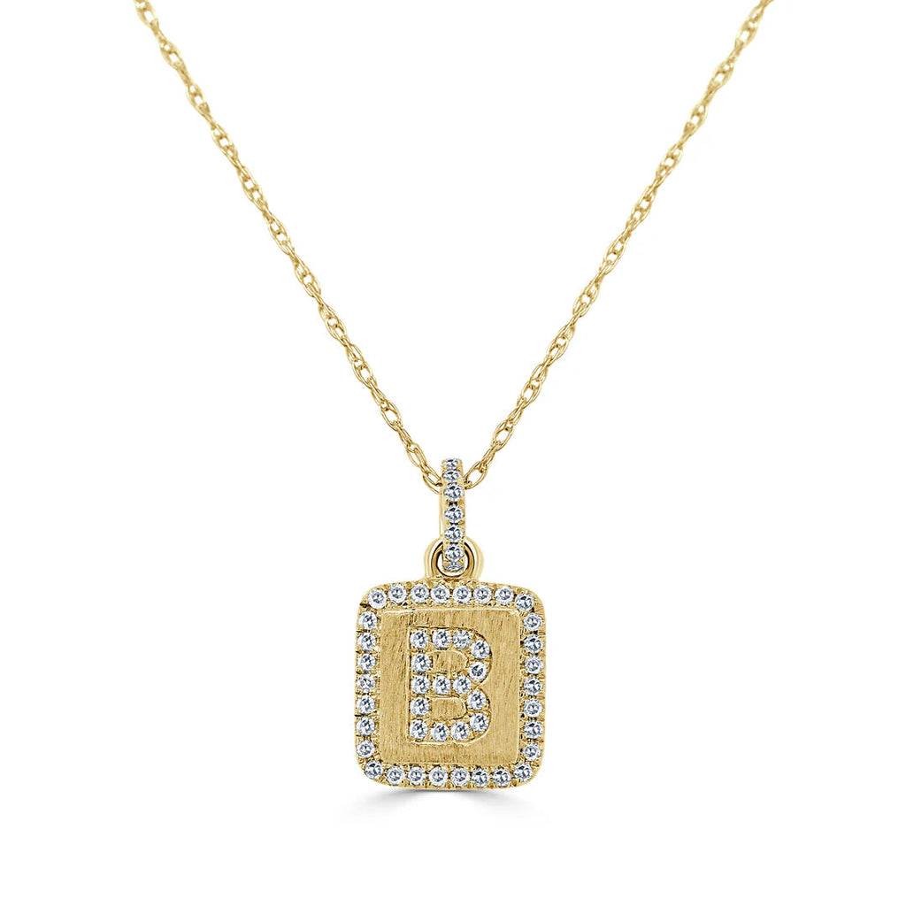 Gold necklace with diamond-studded 
