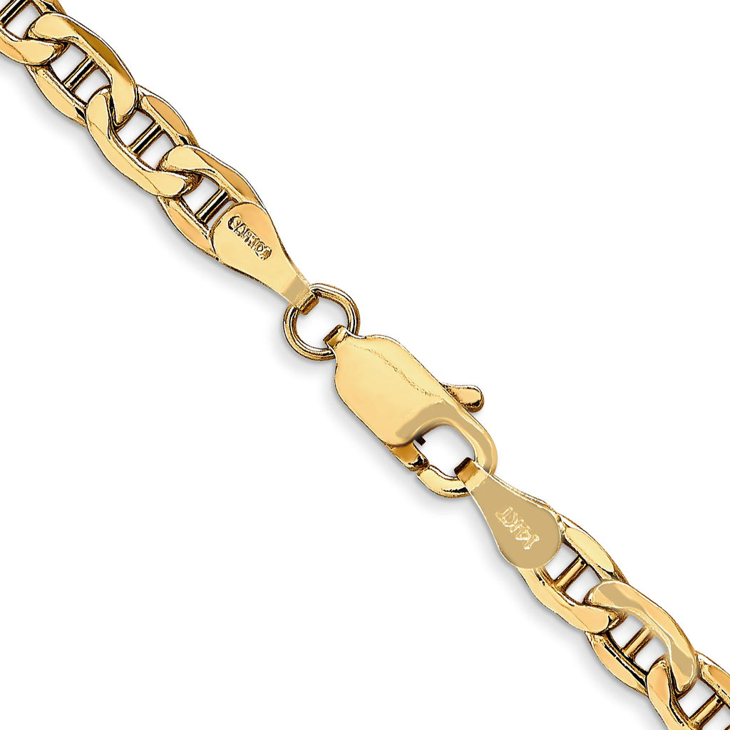 14K Yellow Gold Anchor Chain Detail