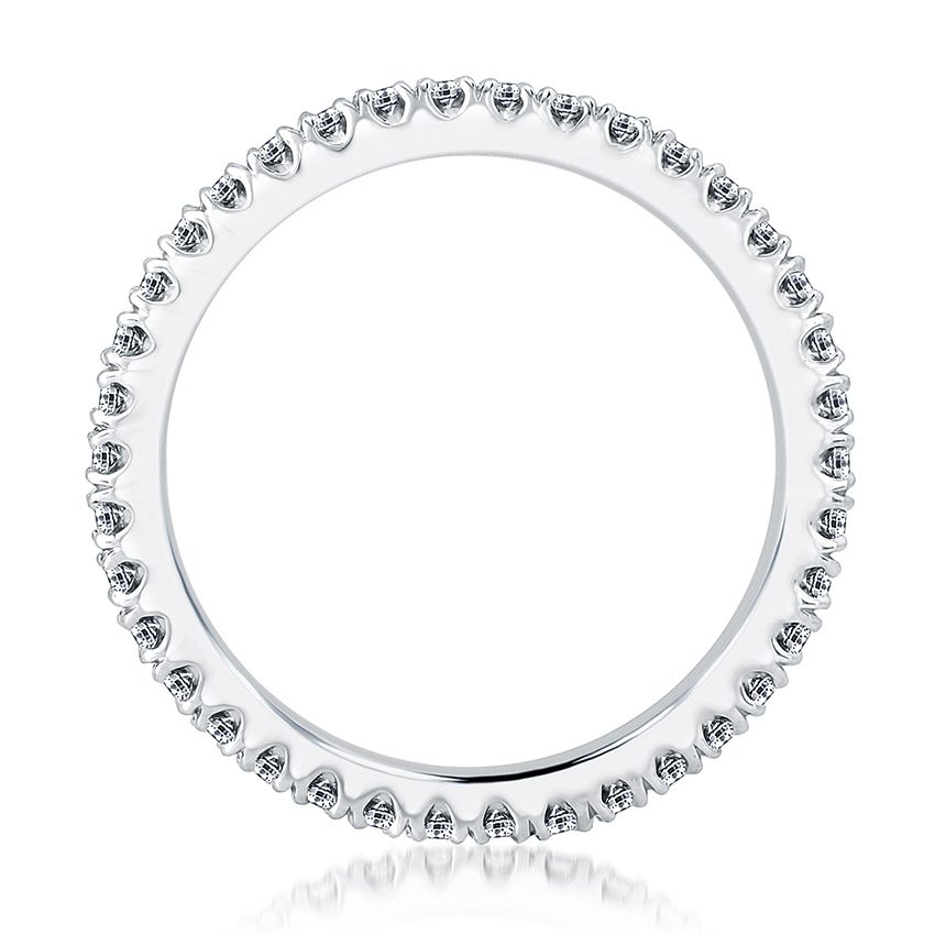 Diamond eternity band, 14K white gold.
