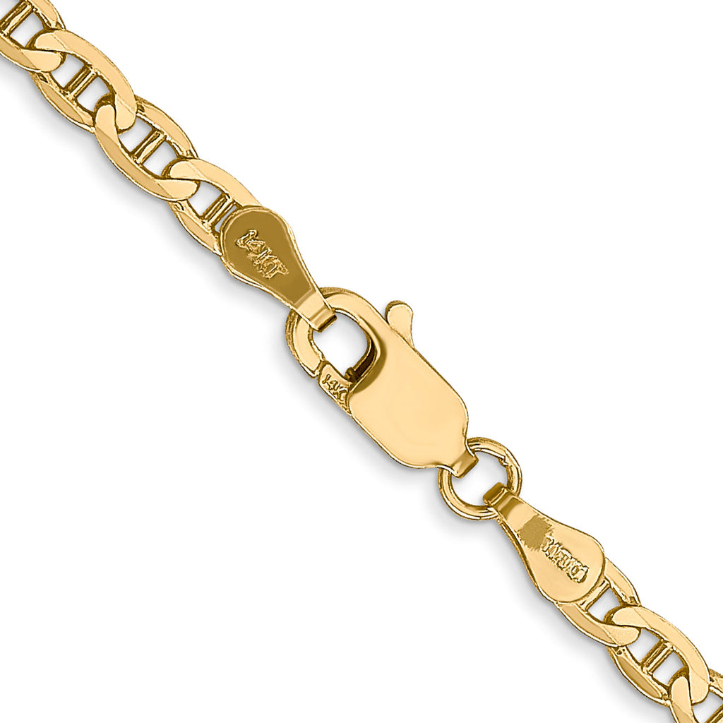 14K Yellow Gold Anchor Chain with Clasp