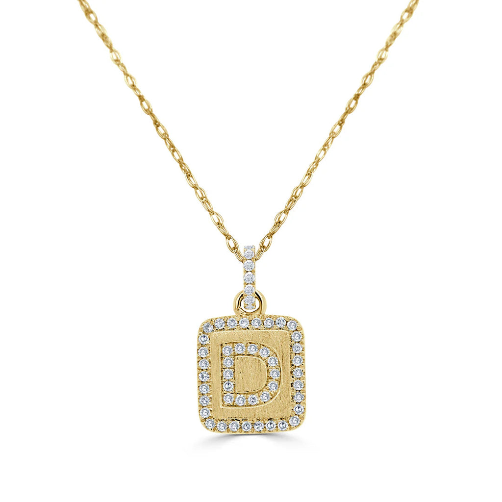 Gold necklace with diamond-encrusted 