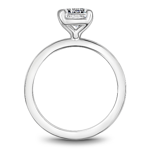 14K white gold semi-mount engagement ring.