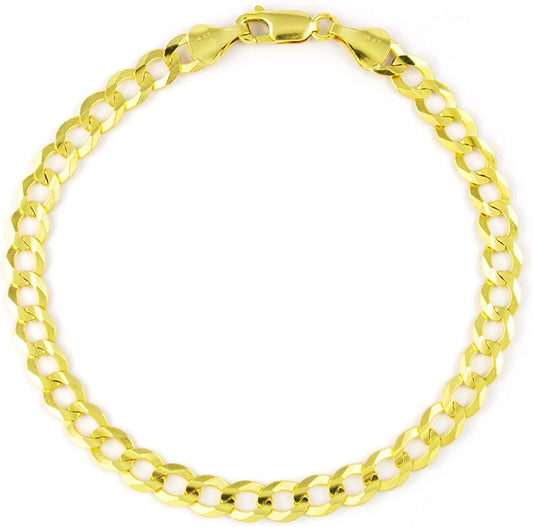 Curb Link Bracelet (No Stones) in 10 Karat Yellow