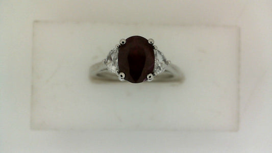 AFFORDABLE GEMS (NY) CORP. Color Gemstone Ring in Platinum White with 1 Oval Ruby 1.14ctw