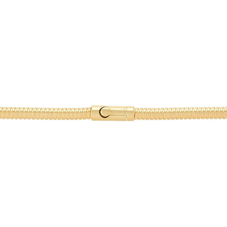 14K yellow gold necklace with diamonds.
