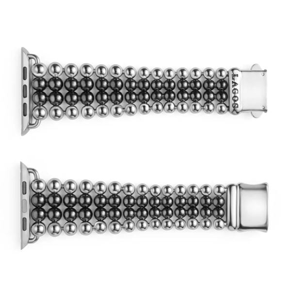 Stainless steel ceramic beaded watch bands.