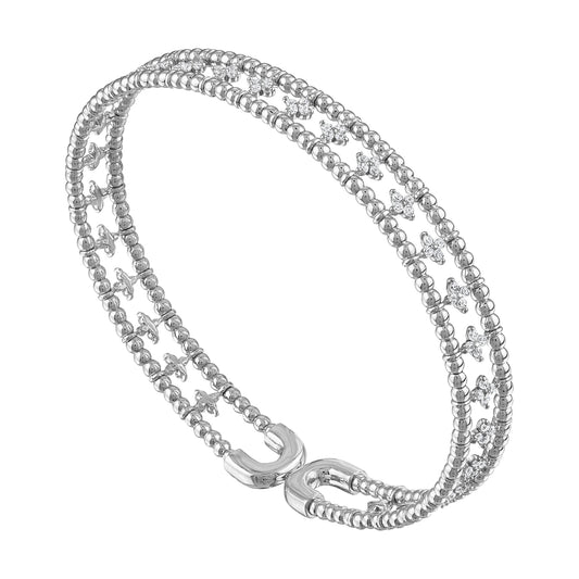 Natural Diamond Bracelet in 14 Karat White with 0.65ctw G/H SI1 Round Diamonds