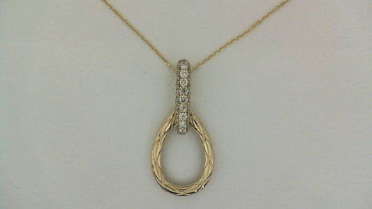 Natural Diamond Necklace in 14 Karat Yellow with 0.48ctw Round Diamonds