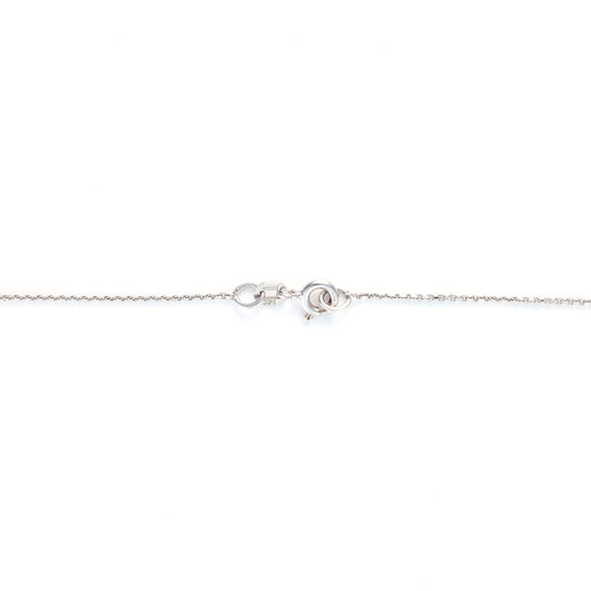 Diamond cut cable chain with spring ring clasp.