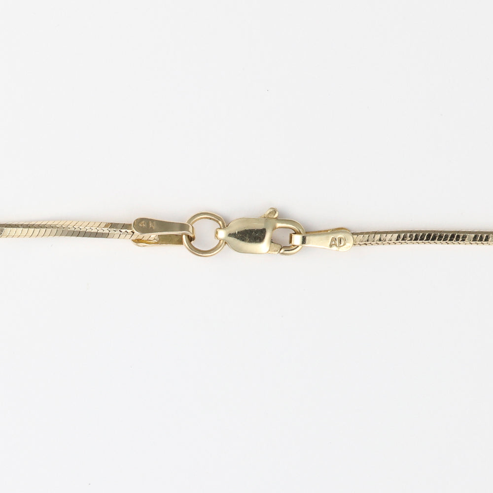 14K yellow gold necklace clasp.
