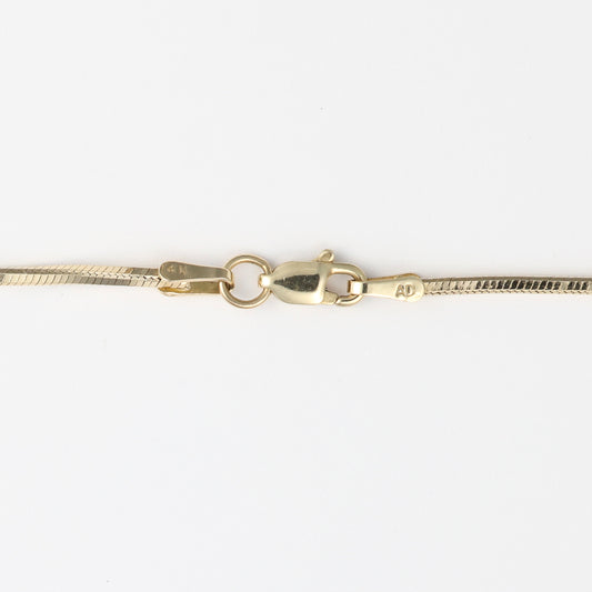 14K yellow gold necklace clasp.