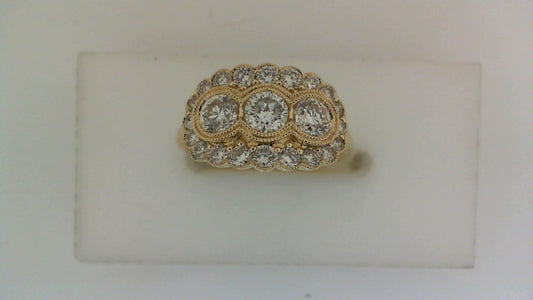 Vintage diamond ring, 14K yellow gold.
