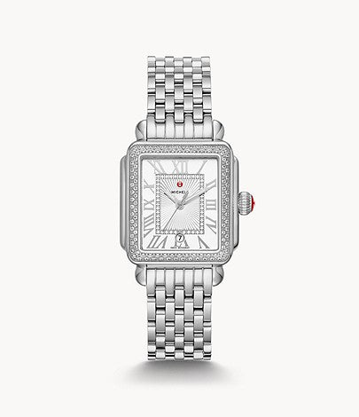 Ladies Michele Deco Mid Sport Timepieces with 0.60ctw Round Diamonds MWW06G000001