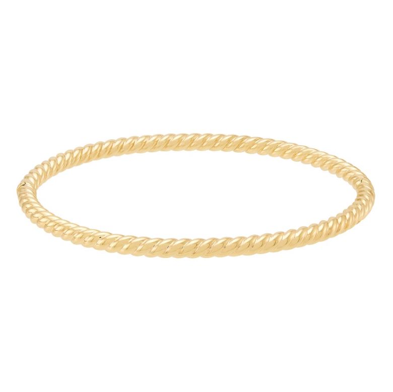 14K yellow gold twisted rope bracelet.