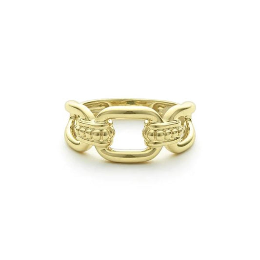 Signature Caviar Collection Fashion Ring (No Stones) in 18 Karat Yellow 9MM