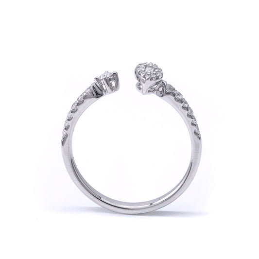 ReMARKable Estate Natural Diamond Fashion Ring in 10 Karat White Gold with 0.33ctw I SI2 Various Shapes Diamonds