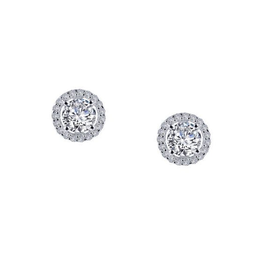 Stud Simulated Diamond Earrings in Platinum Bonded Sterling Silver 1.30ctw