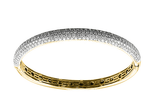 Natural Diamond Bracelet in 14 Karat Yellow with 5.27ctw G/H SI1-SI2 Round Diamonds