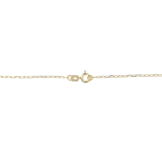 ReMARKable Designs Paperclip Pendant Natural Diamond Necklace in 14 Karat Yellow Gold, Clarity: SI2, Color: H, with Spring Ring Clasp