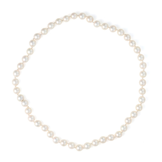 Marks Estate Dept 1 ReMARKable Estate Collection Color Gemstone Necklace in Base Metal Yellow with 48 Cultured White Pearls
