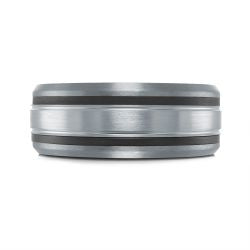 Tantalum carved band, polished satin finish.