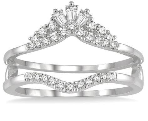 ReMARKable Designs Natural Diamond Band in 14 Karat White Gold with 0.36ctw Various Shapes Diamonds, Clarity: SI2-I1, Color: G/H