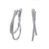 M Estate Collection Medium Hoop Natural Diamond Earrings in 14 Karat White with 0.45ctw H/I SI2 Round Diamonds