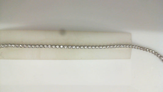 Diamond tennis bracelet in white gold.