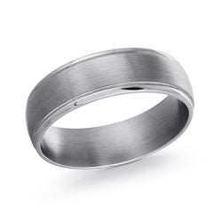 Carved Band (No Stones) in Tantalum Grey 6MM