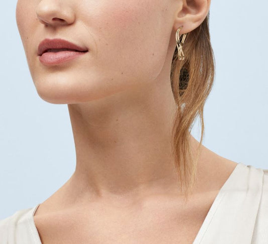 ARMADANI Large Hoop Earrings (No Stones) in 14 Karat Yellow Gold