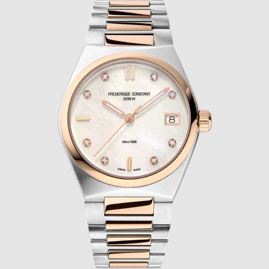 Ladies Frédérique Constant USA Inc. Fashion Timepieces with 0.04ctw Round Diamonds FC-240MPWD2NH2B