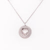 Earth Mined Diamond Necklace in 14 Karat White with 0.03ctw Round Diamond
